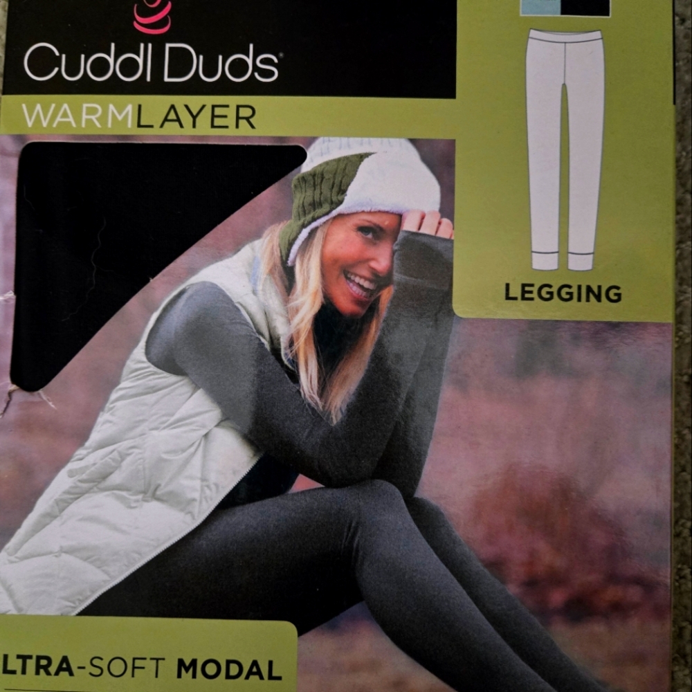 Cuddl Duds Women's Black Leggings